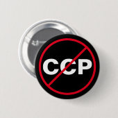 Badge Rond 5 Cm Parti communiste anti-chinois (PCC) (Devant & derrière)
