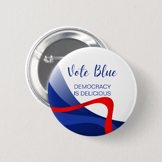 Badge Rond 5 Cm Parti démocrate élégant et sur mesure (Devant & derrière)