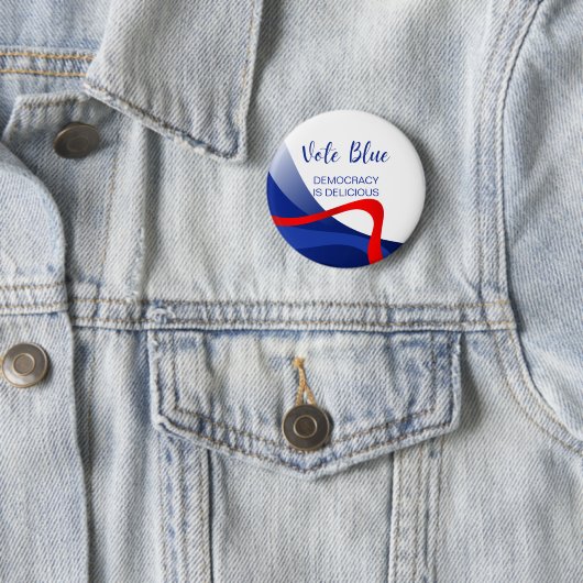 Badge Rond 5 Cm Parti démocrate élégant et sur mesure (En situation)