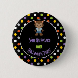 Badge Rond 5 Cm Parti d'Halloween du petit garçon Werewolf