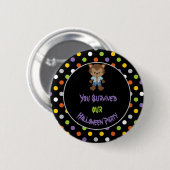 Badge Rond 5 Cm Parti d'Halloween du petit garçon Werewolf (Devant & derrière)