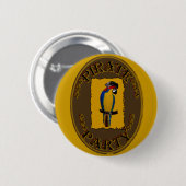 BADGE ROND 5 CM PARTI PIRATE (Devant & derrière)