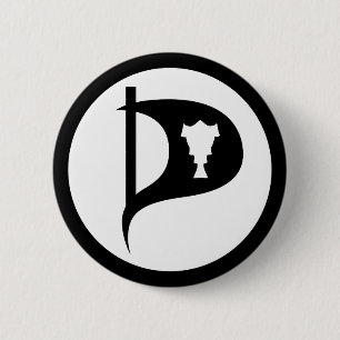 Badge Rond 5 Cm Parti pirate d'Islande