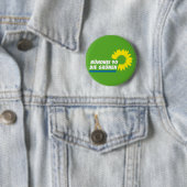 Badge Rond 5 Cm Parti Vert de l'Allemagne (En situation)