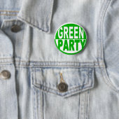 Badge Rond 5 Cm Parti Vert Etats-Unis (En situation)