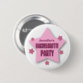 Badge Rond 5 Cm PARTIE de BACHELORETTE avec la grunge faite sur (Devant & derrière)