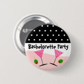 Badge Rond 5 Cm Partie de Bachelorette de point de polka (Devant & derrière)