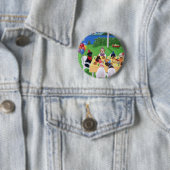 Badge Rond 5 Cm Partie de Labrador (En situation)