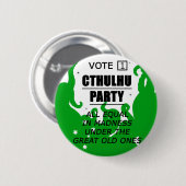 BADGE ROND 5 CM PARTIE DU VOTE 1 CTHULHU (Devant & derrière)