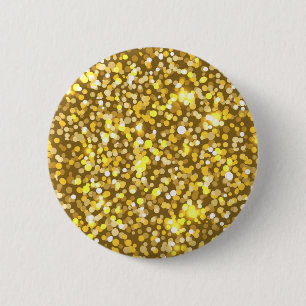 Badge Rond 5 Cm Parties scintillant d'or