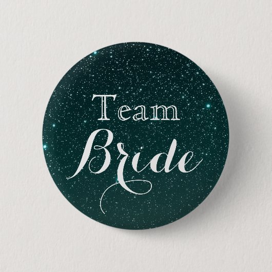 Badge Rond 5 Cm Parties scintillant d'or Faux Foil Mariage Team Br (Devant)