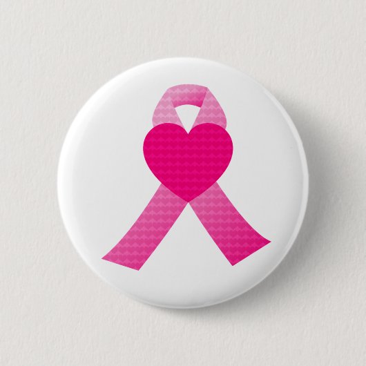 Badge Rond 5 Cm Parties scintillant rose Ruban Sensibilisation au (Devant)