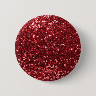 Badge Rond 5 Cm Parties scintillantes rouges de Faux