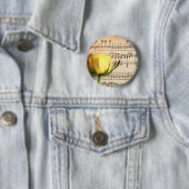 Badge Rond 5 Cm Partition Rose jaune (En situation)