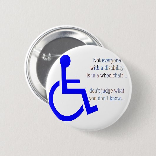 Badge Rond 5 Cm Pas chacun avec une incapacité est dans un (Devant & derrière)