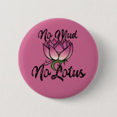 Badge Rond 5 Cm Pas de boue Pas de lotus (Devant)