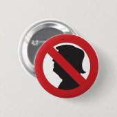 Badge Rond 5 Cm Pas de bouton MAGA/anti-Trump (Devant & derrière)