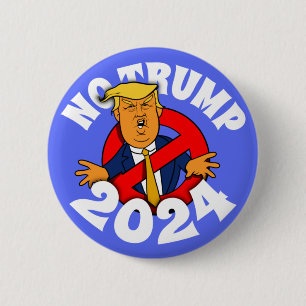 Badge Rond 5 Cm Pas de bouton Trump 2024