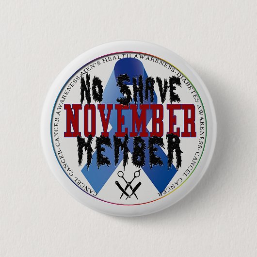 Badge Rond 5 Cm Pas de broche rasée novembre (Devant)