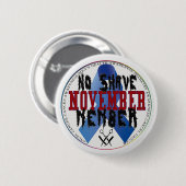 Badge Rond 5 Cm Pas de broche rasée novembre (Devant & derrière)