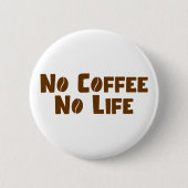 Badge Rond 5 Cm Pas de café Pas de vie (Devant)