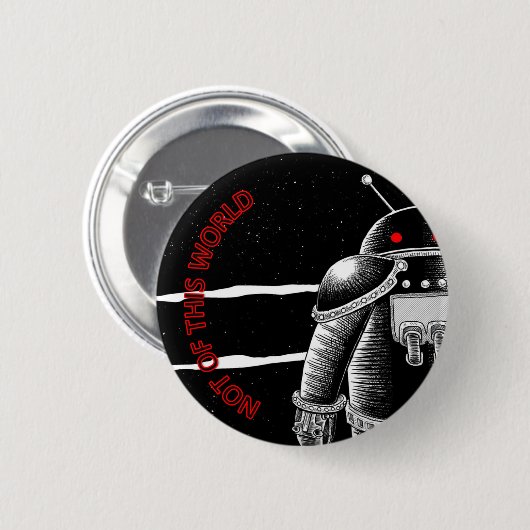 Badge Rond 5 Cm Pas de ce monde (Devant & derrière)