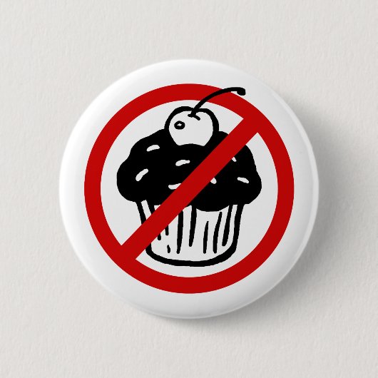 Badge Rond 5 Cm Pas de Cupcakes (Devant)