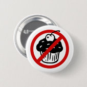 Badge Rond 5 Cm Pas de Cupcakes (Devant & derrière)