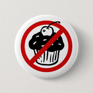 Badge Rond 5 Cm Pas de Cupcakes