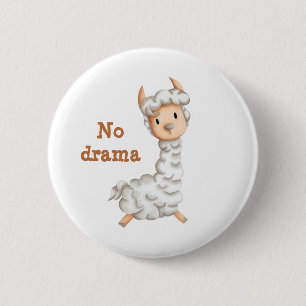 Badge Rond 5 Cm Pas de drame llama mignon personnalisée