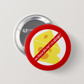 Badge Rond 5 Cm Pas de fromage pour moi ! - Alerte d'allergie aux  (Devant & derrière)