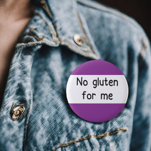 Badge Rond 5 Cm Pas de gluten pour moi insigne épingle sans gluten