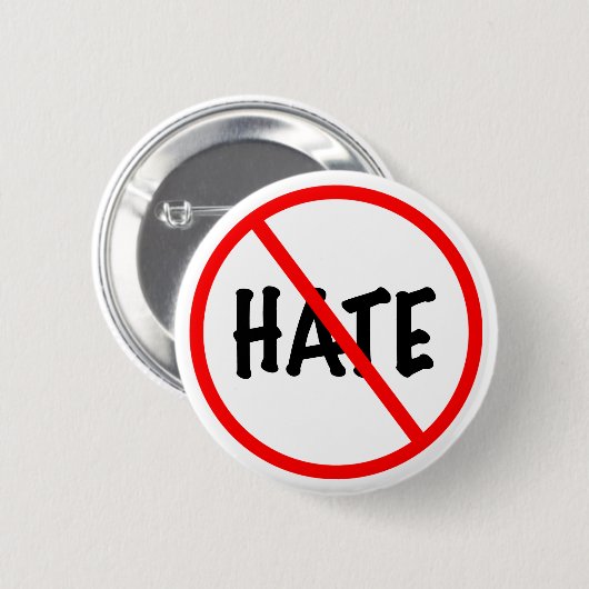 Badge Rond 5 Cm Pas de haine (Devant & derrière)