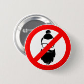 Badge Rond 5 Cm Pas de Hipsters ou de Buns (Devant & derrière)