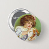 Badge Rond 5 Cm Pas De Lapin (Devant & derrière)