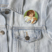 Badge Rond 5 Cm Pas De Lapin (En situation)