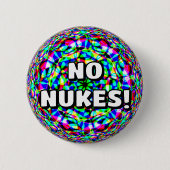 Badge Rond 5 Cm PAS DE NUKES ! ( vous pouvez modifier les mots ) (Devant)