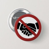 Badge Rond 5 Cm Pas de poignée de main (Devant & derrière)