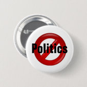 Badge Rond 5 Cm Pas de politique (Devant & derrière)