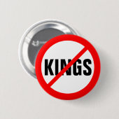 BADGE ROND 5 CM "PAS DE ROIS" (Devant & derrière)