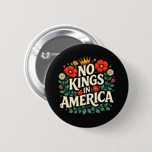 Badge Rond 5 Cm Pas de rois Amérique (Devant & derrière)