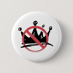 Badge Rond 5 Cm Pas De Rois En Amérique 2025 4 juillet