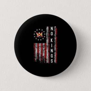 Badge Rond 5 Cm Pas de rois en Amérique Minimal Propre