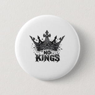 Badge Rond 5 Cm Pas de rois en Amérique Minimal Propre