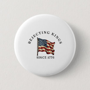 Badge Rond 5 Cm Pas de rois en Amérique Nous le peuple résiste Dra