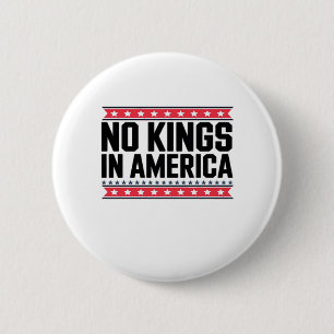 Badge Rond 5 Cm Pas de rois en Amérique USA Minimal Propre