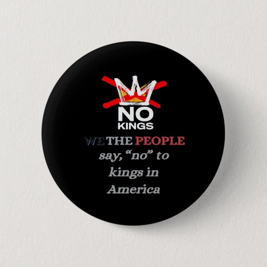 Badge Rond 5 Cm Pas de rois Nous le peuple Style Classique Liberté (Devant)