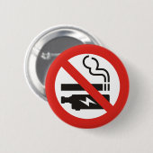 Badge Rond 5 Cm Pas de tabac ou de clapet (Devant & derrière)