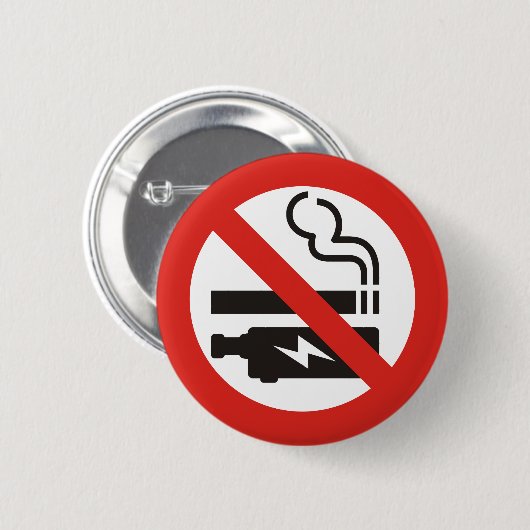 Badge Rond 5 Cm Pas de tabac ou de clapet (Devant & derrière)