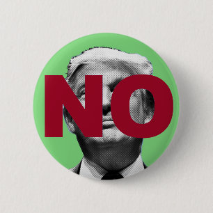 Badge Rond 5 Cm Pas de Trump (vert et rouge)
